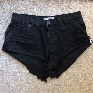 One teaspoon black jean shorts
